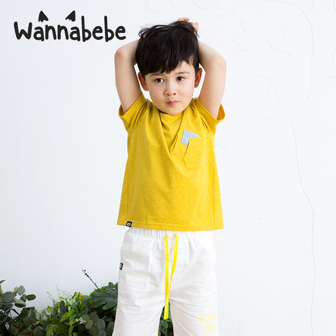 立体ポケットTシャツ｜イエロー