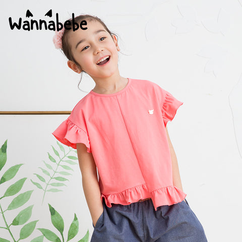 フリルスリーブTシャツ｜2色