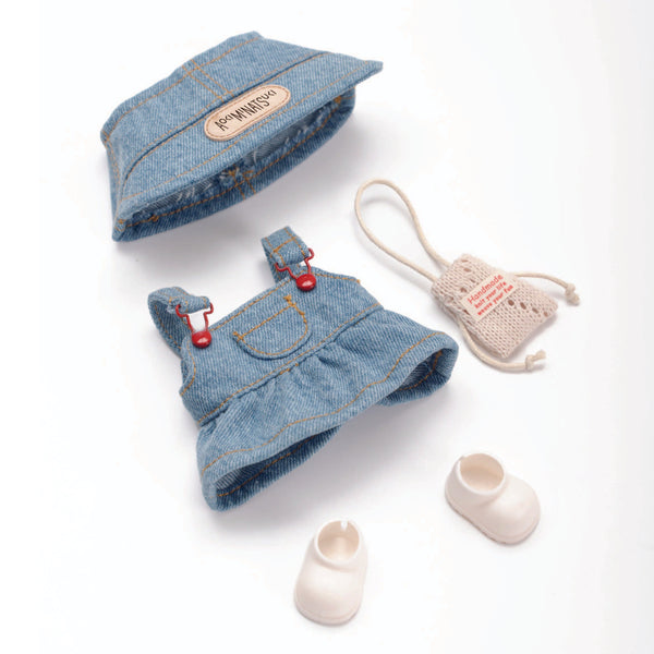ぬいぐるみ服 4点セット デニムガーデンコーデ / Plush Outfit – Denim Garden 4-Piece Set