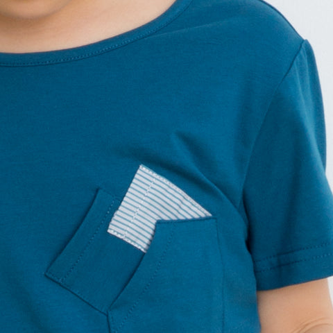 立体ポケットTシャツ｜ネイビー