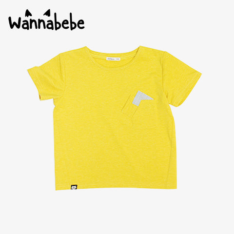 立体ポケットTシャツ｜イエロー