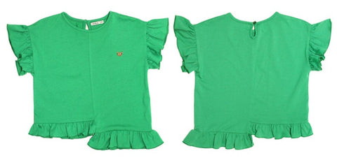 フリルスリーブTシャツ｜2色